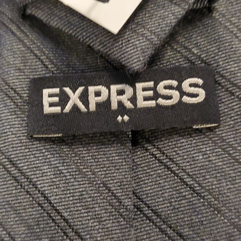 Express men's gray striped tie